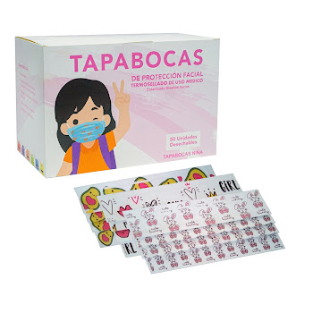 Tapabocas Nesd Desechables Termosellados Niña Caja x 50 und  