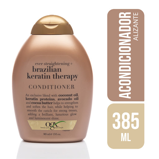 Acondicionador Ogx Ever Straight Brazilian Keratin Therapy x 385 ml