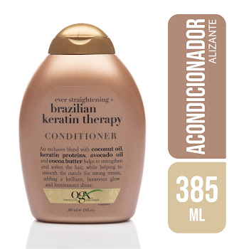 Acondicionador Ogx Ever Straight Brazilian Keratin Therapy x 385 ml  