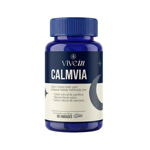 CALMVIA X 60 DISCOS Pasiflora, Manzanilla en polvo y Sabor natural de valeriana Vivein Frasco x 60 discos x 60 discos undefined