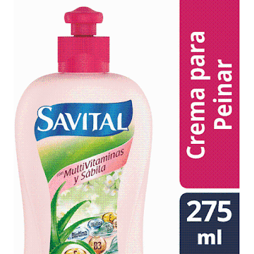 Crema De Peinar   Savital Con Multivitaminas Y Sabila X 275Ml            
