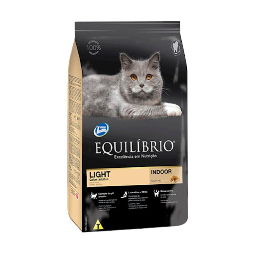 EQUILIBRIO F GATO ADULTO LIGHT 1.5 KG EQUILIBRIO  x 1 Alimento para gatos adultos con tendencia al sobrepeso. Contiene L-carnitina. Fórmula completa y balanceada. Contiene prebióticos y probióticos para una mejor digestión. Sin colorantes ni conservantes
