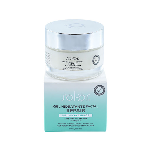 Gel Hidratante Facial Solor Repair Para Piel Mixta A Grasa Frasco x 50 ml