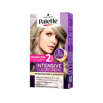 Tinte Palette Intensive Color Creme 9-1 Rubio Extra Claro Cenizo Caja x 1 und  
