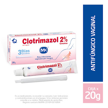 **Clotrimazol MK Crema Vaginal 2% Tubo x 20 gramos  