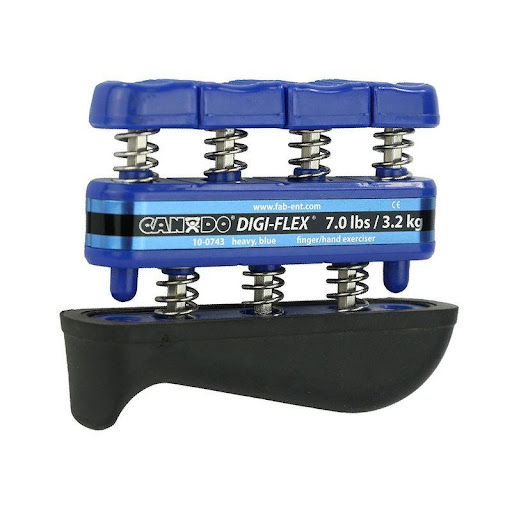Ejercitador Mano Digiflex Blue Cando  x 1 Está diseñado para fortalecer y rehabilitar cada dedo de forma independiente. Es ideal para el tratamiento de condiciones como síndrome del túnel carpiano, artritis, fracturas, lesiones de tendones y 