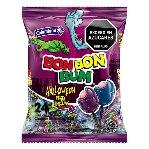 Bon Bon Bum Halloween Pinta Lenguas x 24 und