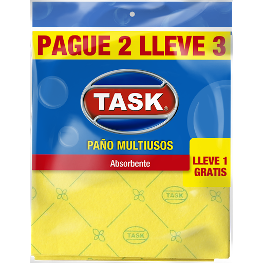 Paños Multiusos Task Super Absorbentes x 3 und