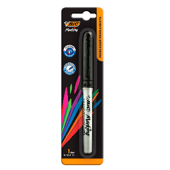 Marcador Bic Permanente Negro x 1 und  