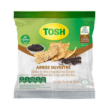 //Pasabocas Tosh Arroz Silvestre Paquete X30G.  