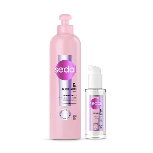 Combo Crema Para Peinar + Sérum Capilar Sedal Luminoso Uv Pack x 2 und