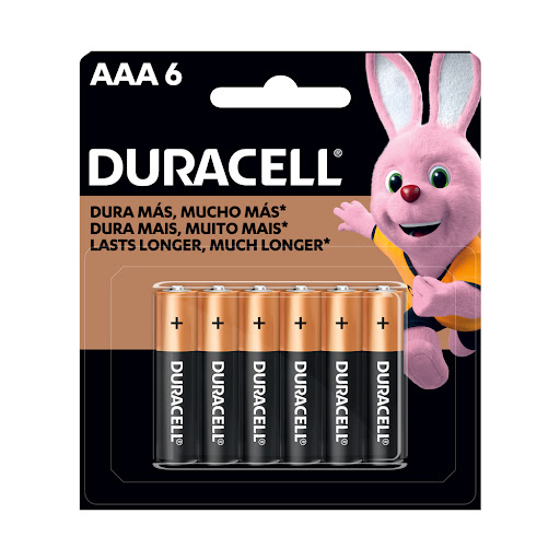 Pilas Alcalinas Duracell AAA Paquete x 6 und