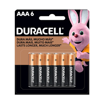 Pilas Alcalinas Duracell AAA Paquete x 6 und  
