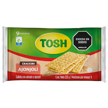 Galletas Tosh Ajonjolí   Paquete x 9 und  