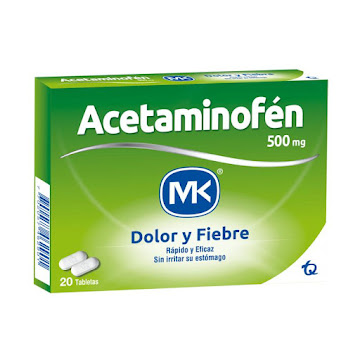 Acetaminofén Adultos Mk 500 mg Caja x 20 Tabletas  