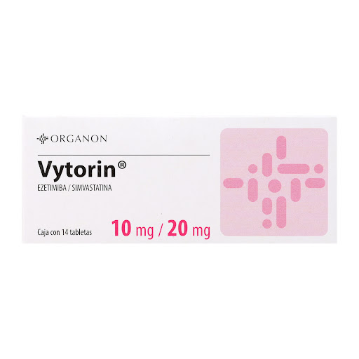 Vytorin Ezetimiba + Simvastatina 10mg/20mg MSD Caja x 14 Tabletas