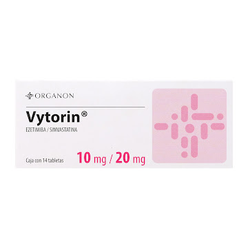 Vytorin Ezetimiba + Simvastatina 10mg/20mg MSD Caja x 14 Tabletas  