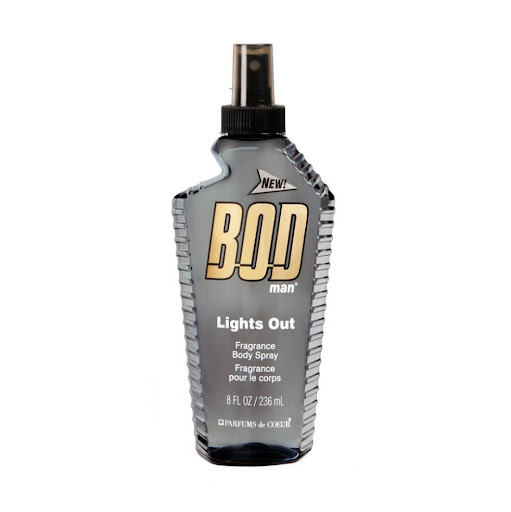 Bod Man Lights Out Body Spray 236ml Bod Man EDT x 1 Caliente y picante encuentro fresco en la fragancia más reciente de BOD Man �, Lights Out. Las frutas suaves y los florales se casan con cuero rico, maderas, y notas ambarinas para crear una fragancia