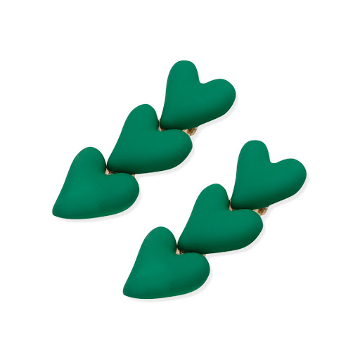 Hebillas You Are The Princess Corazones Verdes x 2 und