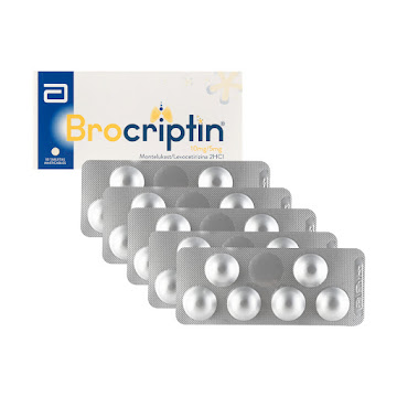 Brocriptin Montelukast + Levocetirizina 10mg/5mg Abbott Caja x 30 Tabletas  
