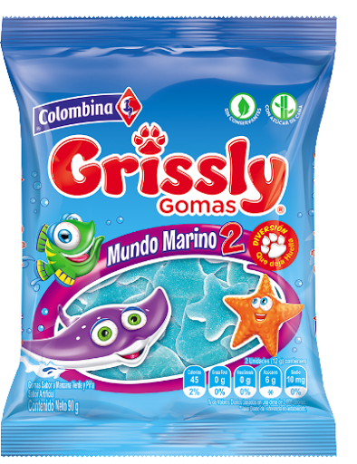 Gomas Grissly Mundo Marino 2 x 90 gr