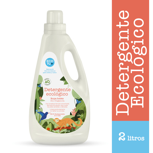 Detergente Ecológico Ropa Bebé Sin fragancia Ecotu x 2000 ml