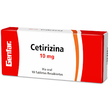 Cetirizina 10 mg Genfar Caja x 10 Tabletas  
