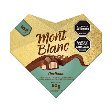 Chocolate Montblanc Avellana Chocolate Con Leche Con Relleno x 60 gr  