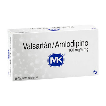 **VALSARTÁN AMLODIPIDINO MK 160MG/5MG TAB CAJA X30TAB.                  