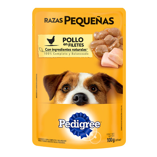 Comida Húmeda Para Perros Pedrigree Razas Pequeñas Sabor Pollo x 100 gr