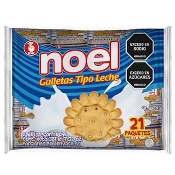 Galletas Noel Tipo Leche 21 paquetes x 321 gr  