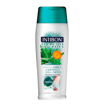 Jabón Intimo Intibón Secretos Naturales Sabila Calendula Hojas de Menta x 210 gr  
