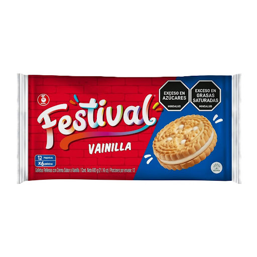Galleta Festival Vainilla Paquete x 12 und