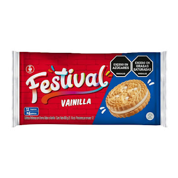 Galleta Festival Vainilla Paquete x 12 und  