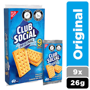 Galletas Club Social Original Saladas 9 Paquetes x 234 gr  