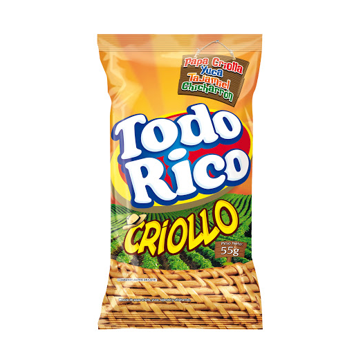 Pasabocas Todo Rico Criollo Papa Yuca Tajamiel Chicharrón x 55 gr