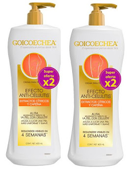 Goicoechea Crema Anticelulitis Piernas Extractos Cítricos Y Cafeína Pack x 2 und x 400 ml  