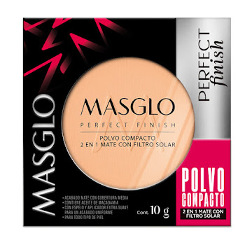 Polvo Compacto Masglo Perfect Finish Mediano 2 x 10 gr  