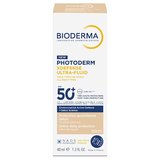 Protector Solar Bioderma Xdefense Ultra Fluido Spf50 Tono Claro x 40 ml