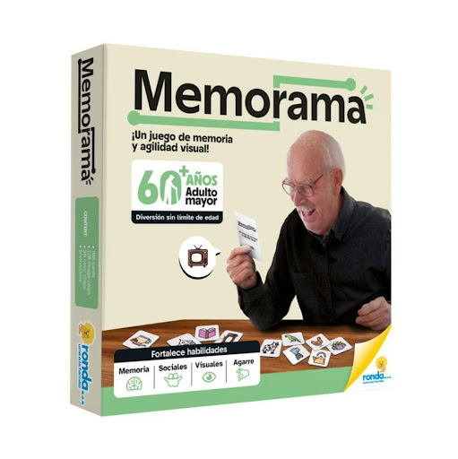 Juegos de Mesa Memorama 60+ Ronda Ronda Caja x 1 ¡Un juego de memoria y agilidad visual para el adulto mayor!Refuerza habilidades Visuales, de Memoria, Agarre y Agilidad