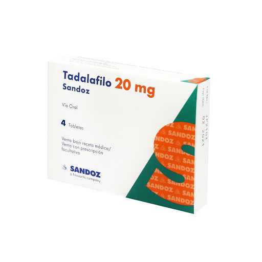 Tadalafilo Sandoz 20 mg Caja x 4 Tabletas