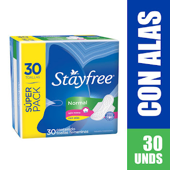 Toalla Higiénica Stayfree Normal Con Alas x 30 und  