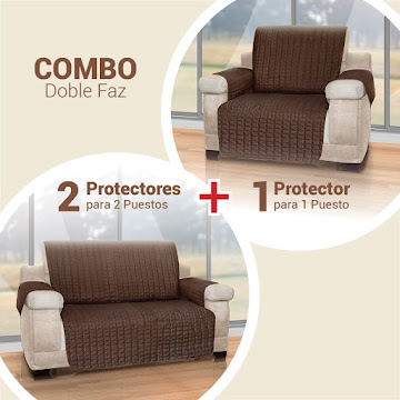 Solo Online Combo Café: Protector   Sofá 1 Puesto +2 Cubre Sofá 2 Puestos Energy Plus 
