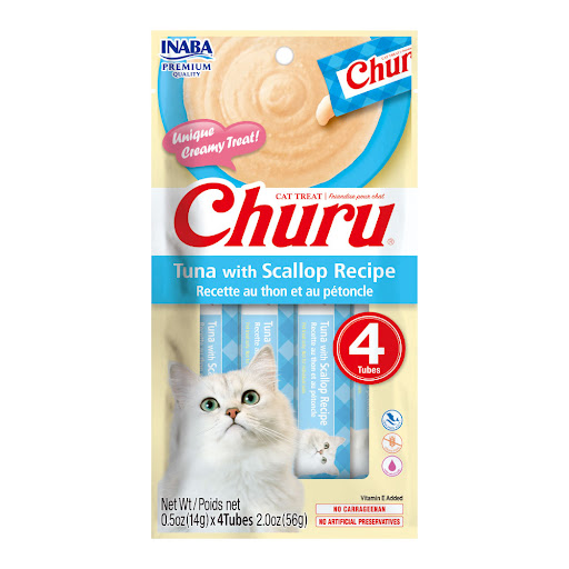 Snack Humedo Para Gatos   Churu Cat Treat Tuna With Scallop x 56 gr