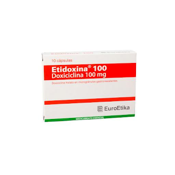 Etidoxina Doxiciclina 100 mg EuroEtika Caja x 10 Cápsulas  