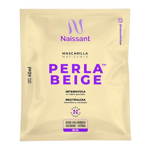 Mascarilla Para El Cabello Naissant Perla Beige 1 Sachet's x 40 ml