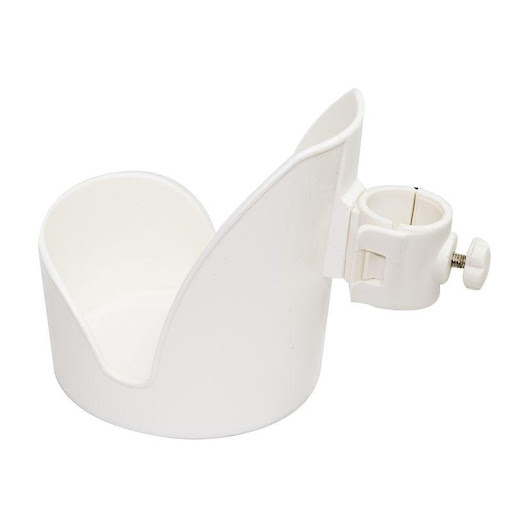 Portavasos Universal Para Silla De Ruedas GENERIC OFC Individual x 1 Portavasos de plástico ranurado, sostiene una taza, vaso, lata, botella, etc. Accesible a zurdos y diestros, abrazadera de plástico y ajuste con tornillo.