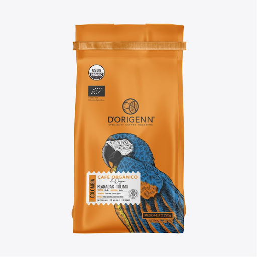 CAFE DORIGENN ORGANICO MOLIDO / TOSTADO  X 220 gr D-ORIGENN BOLSA x 1 Café 100% Orgánico con certificaciones internacionales. Desde su plantación hasta su tueste es tratado de forma 100% natural y su proceso productivo garantiza la sostenibilidad y conservación de los r