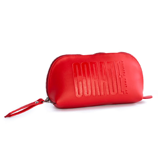 Cosmetiquera Coraje Tono Rojo Estuche x 1 und