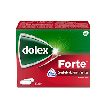 Dolex Forte   Acetaminofen+Cafeina 500/65mg Caja x 50 Tabletas  